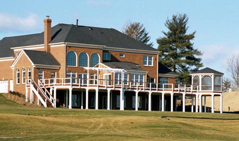 Deck, pergola and screened gazebo