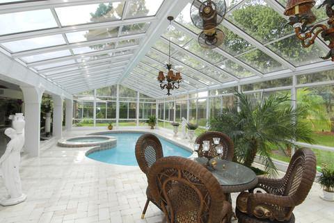 Cathedral pool enclosure