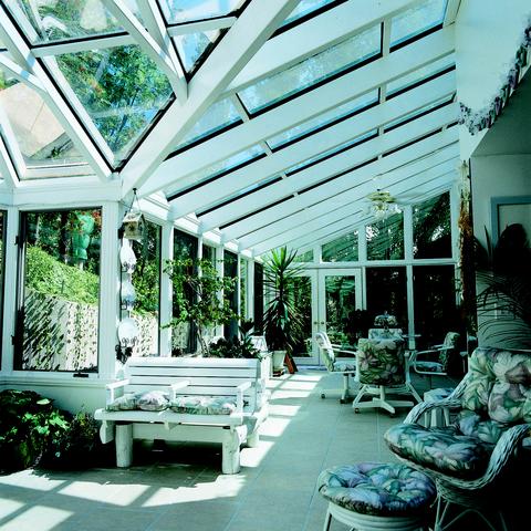 Straight eave sunroom