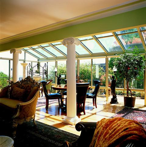 Straight eave sunroom