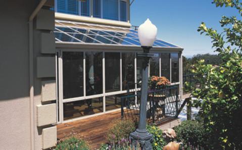 Straight eave sunroom