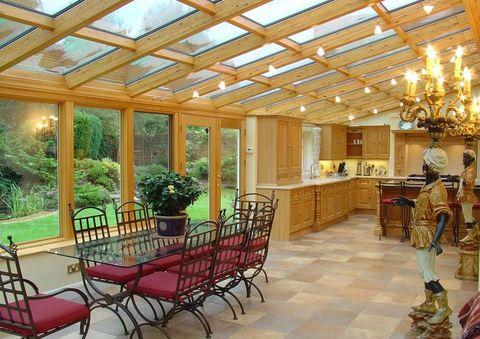 Straight eave sunroom